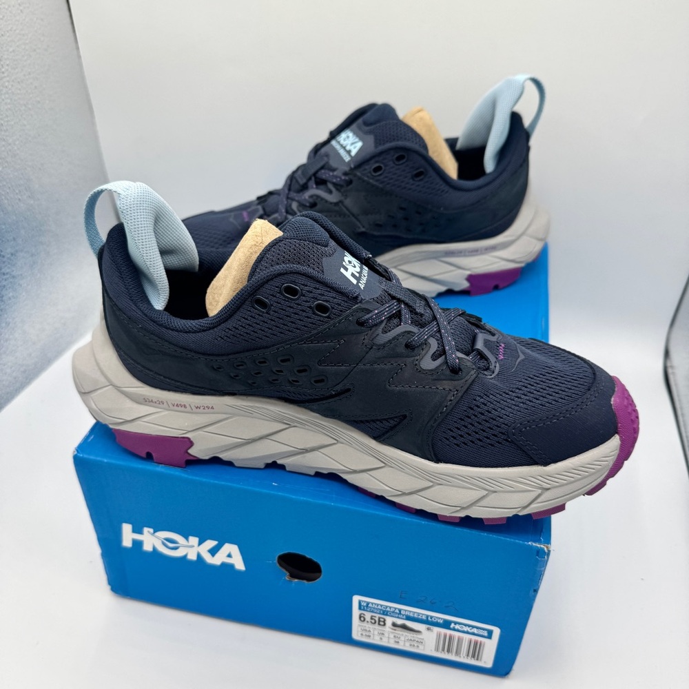 NWT Hoka Anacapa Breeze Low Women’s Hiking Shoes in Outer Space / Harbor Mist - Picture 9 of 16